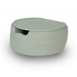 Rehausse WC blanc en mousse injectée avec couvercle