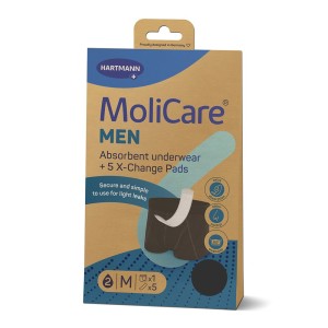 Molicare Men Lavable Sous-Vêtement Absorbant 2 Gouttes + 5 Protections - MEDIUM