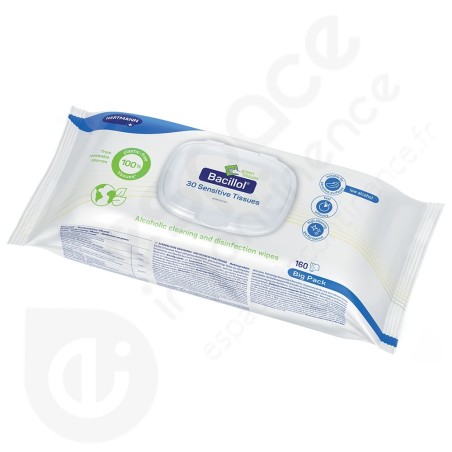 Bacillol 30 Sensitive Tissues - 160 pièces