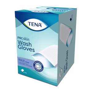 Tena Wash Glove With Plastic Lining