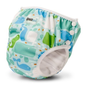 Culotte d'Apprentissage et Maillot de Bain 2 en 1 Bambinex Baleine Bleu - MEDIUM